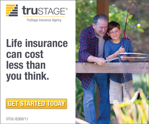 father and son image life insurance from trustage